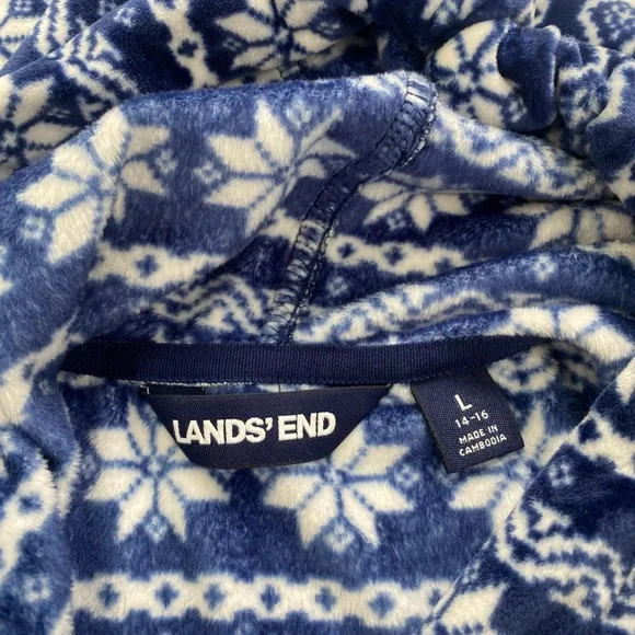 LAND’S END blue christmas soft sweater p26-04 - Picture 3 of 8